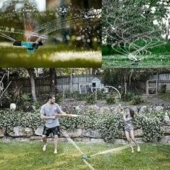 PREMIER 2 Pcs Jardin Arroseur Pelouse Rotative Automatique -Arrosage automatique Soldes 60551235 3