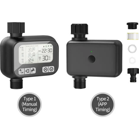 TANCYCO Contrôleur Intelligent De Minuterie D'eau D'irrigation Minuterie D'arrosage Automatique étanche Et Programmable Pour 3 Modes Indépendants Parterre De Jardin Extérieur 4 TANCYCO Contrôleur Intelligent De Minuterie D'eau D'irrigation Minuterie D'arrosage Automatique étanche Et Programmable Pour 3 Modes Indépendants Parterre De Jardin Extérieur – Image 2