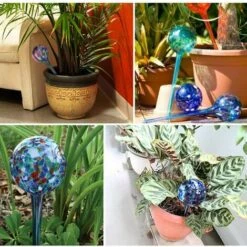Cisea Globes D'arrosage Des Plantes Distributeur Eau Plante Arrosage Automatique Bulbes Boule D'arrosage 4 Pièce Arrosage Automatique Interieur Extérieur Jardin Coloré 6 * 15cm -Arrosage automatique Soldes 61212240 5
