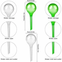 Cisea Lot De 12 Petits Globes D'Arrosage En Verre Synthétique Pour Plantes D'Intérieur - Bulbes Goute à Goute Arrosage 5,1 Cm De Diamètre-Matériel D'Arrosage Automatique En PVC Pour Plantes 8 Cisea Lot De 12 Petits Globes D'Arrosage En Verre Synthétique Pour Plantes D'Intérieur - Bulbes Goute à Goute Arrosage 5,1 Cm De Diamètre-Matériel D'Arrosage Automatique En PVC Pour Plantes -Arrosage automatique Soldes 61212254 2