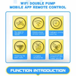 TANCYCO Dispositif D'arrosage Intelligent WIFI Double Pompe Chronométré Système D'irrigation Goutte à Goutte Automatique Contrôleur D'application à Distance Pour Jardin Terrasse Plante En Pot Fleur, Bleu Et Jaune, 15 Pots -Arrosage automatique Soldes 61248365 5