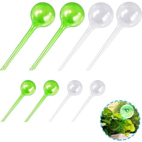 HEGUYEY 8 Pcs Globe D'arrosage, Automatique Boule D'irrigation Pour Arrosage Plante Interieur Fleurs Jardin En Pot 2 Tailles 3 HEGUYEY 8 Pcs Globe D'arrosage, Automatique Boule D'irrigation Pour Arrosage Plante Interieur Fleurs Jardin En Pot 2 Tailles