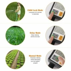 SINCèREETALI Minuterie D'arrosage Automatique De Jardin, Minuterie D'arrosage Extérieure, Minuterie D'arrosage Avec Grand écran LCD -Arrosage automatique Soldes 63815963 3