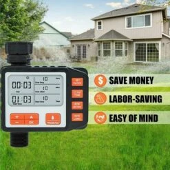 SINCèREETALI Minuterie D'arrosage Automatique, Contrôleur D'arrosage, Minuterie D'irrigation Pour Système D'irrigation Par Aspersion, Minuterie D'arrosage Pour Jardin Pelouse Balcon Cour -Arrosage automatique Soldes 63821972 4