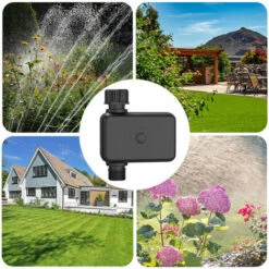 SUPERSELLER Minuterie D'arrosage Intelligente BT, Robinet D'arrosage, Minuterie D'arrosage Avec Retard De Pluie APP, Télécommande Programmée, Contrôleur D'irrigation De Jardin Automatique Pour Pelouse - Le Noir - Le Noir -Arrosage automatique Soldes 63860900 5