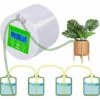 AOUGO Dispositif D'arrosage Automatique De Jardin Solaire, Système D'arrosage Intelligent Avec Minuterie, Kit D'irrigation Goutte à Goutte, Pour Plates-bandes Surélevées, Jardinage, Serre, Terrasse, Pelouse, Jardin, 15 Pots