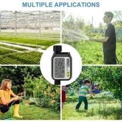 ZOLGINAH Minuterie D'irrigation Automatique,Minuterie Arrosage Automatique Pour Jardin,Programmateur Arrosage Automatique,avec Fonction De Verrouillage Enfant,Imperméable,Grand Écran LCD -Arrosage automatique Soldes 64028039 5