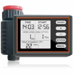 LIFCAUSAL Contrôleur Automatique Intelligent D'irrigateur Maison Jardin Balcon Famille Mur Vert Minuterie D'eau Contrôleur Automatique De Système D'irrigation Goutte à Goutte Avec écran LCD Ouverture Temporaire Quatre Programmes De Contrôle De Synchronisation (type