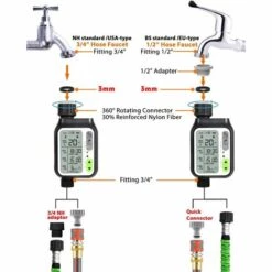 BF Minuterie D'arrosage, Minuterie D'arrosage Automatique/capteur De Pluie Automatique Norme Européenne -Arrosage automatique Soldes 64387967 5