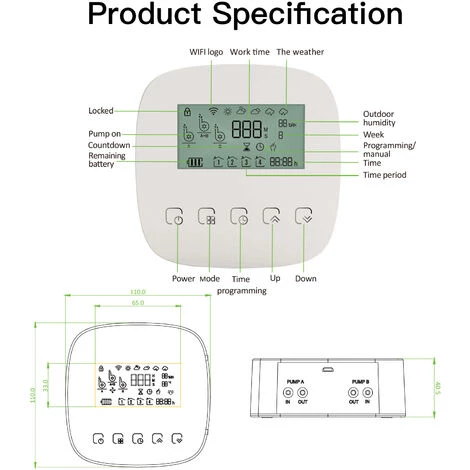 LIFCAUSAL Système D'arrosage Automatique Dispositif D'arrosage Intelligent Système à Double Pompe WiFi/Voix/Contrôle Manuel Temps D'arrosage Programmable Batterie Intégrée Panneau Solaire/Chargement USB Compatible Avec Alexa Google Home 7 LIFCAUSAL Système D'arrosage Automatique Dispositif D'arrosage Intelligent Système à Double Pompe WiFi/Voix/Contrôle Manuel Temps D'arrosage Programmable Batterie Intégrée Panneau Solaire/Chargement USB Compatible Avec Alexa Google Home – Image 5