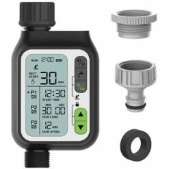 CSPARKV Minuterie D'arrosage Automatique Minuterie D'arrosage Automatique Pour Jardin, Minuterie D'arrosage Automatique, Avec Fonction De Verrouillage