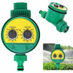 CSPARKV Horloge D'arrosage D'ordinateur D'irrigation Pour L'ordinateur Automatique De Minuterie D'eau De Jardin D'arrosage Avec Le Robinet à Tournant Sphérique