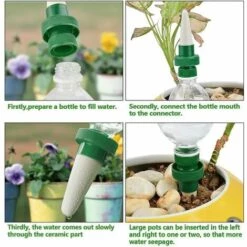 BENOBBY KIDS Arrosage Automatique Pour Plantes En Céramique Avec Pics D'arrosage Automatique Pour Fleurs Et Goutte-à-goutte, Système D'arrosage Pour Intérieur Et Extérieur 8 Pièces. -Arrosage automatique Soldes 65373177 3