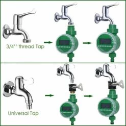 OSQI Minuterie D'arrosage, Arrosage Automatique De Jardin, Contrôleur D'arrosage à écran LCD étanche Pour Plantes, Pelouse, Jardin, Plantation De Légumes -Arrosage automatique Soldes 65501179 3