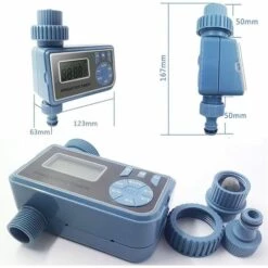 OSQI Minuterie D'arrosage, Contrôleur D'arrosage Extérieur, Minuterie électronique De Tuyau D'arrosage Automatique, Plusieurs Programmes Pour Le Jardin, La Serre, Les Plantes Potagères, La Pelouse, Le Paysage (D) -Arrosage automatique Soldes 65502664 5
