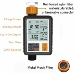 OSQI Minuterie D'eau Numérique Programmable Jardin Pelouse Robinet Ordinateur Tuyau Robinet Arroseur Minuterie Système D'irrigation Contrôleur/verrouillage Enfant/mode Auto Et Manuel/pluie Retard/3" Grand écran/IP65 étanche 9 OSQI Minuterie D'eau Numérique Programmable Jardin Pelouse Robinet Ordinateur Tuyau Robinet Arroseur Minuterie Système D'irrigation Contrôleur/verrouillage Enfant/mode Auto Et Manuel/pluie Retard/3" Grand écran/IP65 étanche -Arrosage automatique Soldes 65503729 3