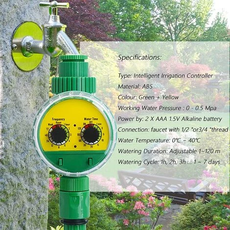 LADACèE Programmateur D'Arrosage, Contrôleur De Arrosage Extérieur Arroseur Automatique Tuyau électronique Minuterie, Programmes Multiples Pour Jardin Serre Potager Plante Pelouse Paysage 4 LADACèE Programmateur D'Arrosage, Contrôleur De Arrosage Extérieur Arroseur Automatique Tuyau électronique Minuterie, Programmes Multiples Pour Jardin Serre Potager Plante Pelouse Paysage – Image 2