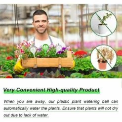 LUCKY-88 Pot De Fleurs Boule De Verre Abreuvoir Automatique 12pcs, Petite Boule, Boule Transparente * 6, Vert * 6 -Arrosage automatique Soldes 65805779 4