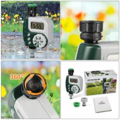 PESCE Minuterie D'eau Numérique, Horloge D'arrosage Écran LCD étanche Numérique Automatique, Gain De Temps, Programmes D'arrosage Idéaux Pour L'agriculture De Serre De Jardin -Arrosage automatique Soldes 65881932 4