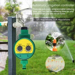 PESCE Horloge D'arrosage D'ordinateur D'irrigation Pour L'ordinateur Automatique De Minuterie D'eau De Jardin D'arrosage Avec Le Robinet à Tournant Sphérique -Arrosage automatique Soldes 65882162 3