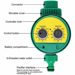 PESCE Horloge D'arrosage D'ordinateur D'irrigation Pour L'ordinateur Automatique De Minuterie D'eau De Jardin D'arrosage Avec Le Robinet à Tournant Sphérique -Arrosage automatique Soldes 65882162 4
