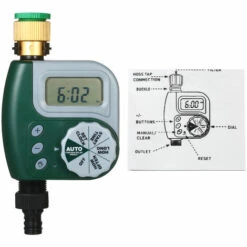 LIFCAUSAL Minuterie D'arrosage Numérique Programmable Résistant Aux Intempéries Robinet De Pelouse De Jardin Minuterie De Tuyau Contrôleur D'irrigation Automatique Connecteur En Cuivre étanche à 1 Sortie Avec Filtre En Acier Inoxydable -Arrosage automatique Soldes 65898723 3