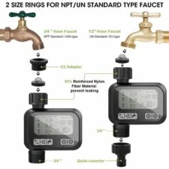 PESCE Minuterie D'eau, Minuterie D'arrosage Automatique, Minuterie D'irrigation Pour Jardin, 3 Programmes Flexibles, Étanche IP65, Anti Fuite, Contrôle Manuel, Verrouillage Enfant Fonction, Noir 10 PESCE Minuterie D'eau, Minuterie D'arrosage Automatique, Minuterie D'irrigation Pour Jardin, 3 Programmes Flexibles, Étanche IP65, Anti Fuite, Contrôle Manuel, Verrouillage Enfant Fonction, Noir -Arrosage automatique Soldes 66263870 4