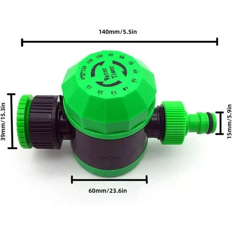 Ardin Arrosage Minuterie 2 Heures Automatique Mécanique Programmateur Jardin Irrigation Contrôleur Système Durable(15*8.5*8.5cm) ——Adélala 4 Ardin Arrosage Minuterie 2 Heures Automatique Mécanique Programmateur Jardin Irrigation Contrôleur Système Durable(15*8.5*8.5cm) ——Adélala – Image 2