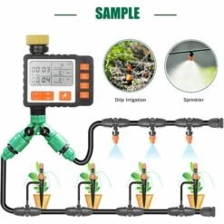 YEURIé Minuterie Arrosage Automatique, Programmable Numérique Robinet De Tuyau Minuterie Intelligent Arroseur Contrôleur De Système D'arrosage D'irrigation -Arrosage automatique Soldes 66386849 4