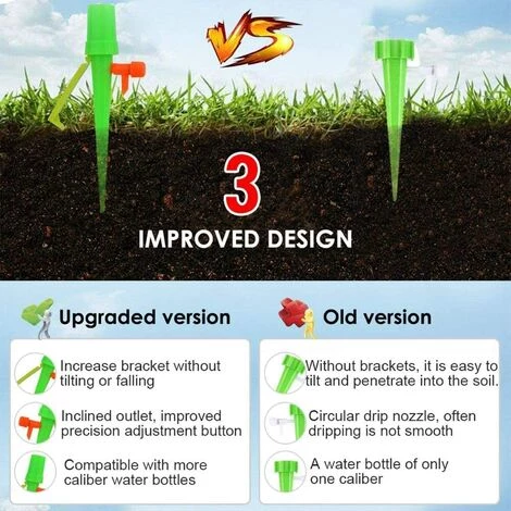OCXIN Kit D'arrosage Automatique, 20 Pics D'arrosage Automatique Avec 20x Support Anti-basculement Anti-bas, Adapté à Toutes Les Bouteilles, Régule Le Débit D'eau Avec Précision, Pour Les Plantes D'intérieur Et D'extérieur 6 OCXIN Kit D'arrosage Automatique, 20 Pics D'arrosage Automatique Avec 20x Support Anti-basculement Anti-bas, Adapté à Toutes Les Bouteilles, Régule Le Débit D'eau Avec Précision, Pour Les Plantes D'intérieur Et D'extérieur – Image 4