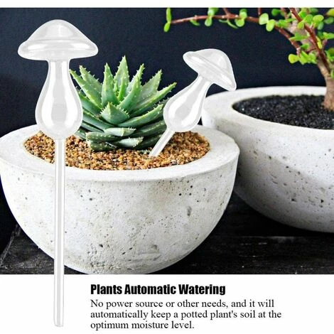 FLETéçA Forme De Champignon Automatique De Vacances Usine D'arrosage Pointes En Céramique Auto Goutte À L'eau Irrigation Système D'arrosage Pour Usage Extérieur En Intérieur 5 FLETéçA Forme De Champignon Automatique De Vacances Usine D'arrosage Pointes En Céramique Auto Goutte À L'eau Irrigation Système D'arrosage Pour Usage Extérieur En Intérieur – Image 3