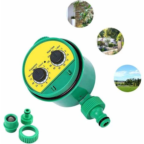 ABCRITAL Minuterie D'Arrosage Électronique Automatique Du Jardin Contrôleur D'Irrigation De Jardin Multifonction À Deux Cadrans Contrôle D'Arrosage D'Irrigation (Couleur: Vert) 6 ABCRITAL Minuterie D'Arrosage Électronique Automatique Du Jardin Contrôleur D'Irrigation De Jardin Multifonction À Deux Cadrans Contrôle D'Arrosage D'Irrigation (Couleur: Vert) – Image 4