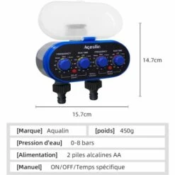 JOORRT Arrosage De Jardin Avec 2 Sorties - Minuteur D'arrosage -Arrosage automatique Soldes 67688660 3