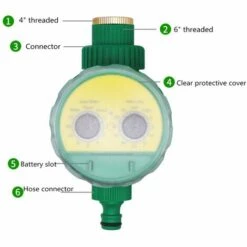 FLYME Programmateur D'Arrosage, Contrôleur De Arrosage Extérieur Arroseur Automatique Tuyau électronique Minuterie, Programmes Multiples Pour Jardin Serre Potager Plante Pelouse Paysage -Arrosage automatique Soldes 67806624 4