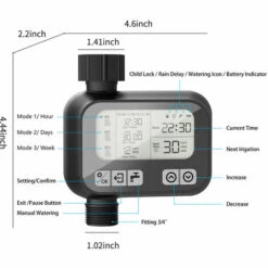 SUPERSELLER Jardin Piscine Contrôleur Intelligent De Minuterie D'eau D'irrigation Minuterie D'arrosage Automatique étanche Et Programmable Pour 3 Modes Indépendants Parterre De Jardin Extérieur -Arrosage automatique Soldes 67872235 3
